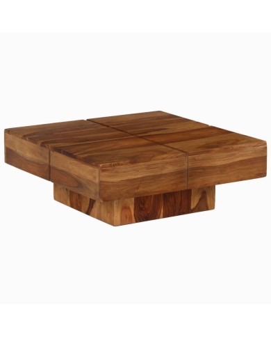 Table basse Bois massif de Sesham 80 x 80 x 30 cm
