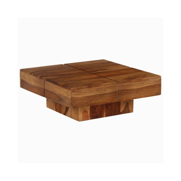 Table basse Bois massif de Sesham 80 x 80 x 30 cm