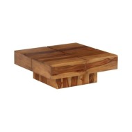 Table basse Bois massif de Sesham 80 x 80 x 30 cm