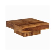 Table basse Bois massif de Sesham 80 x 80 x 30 cm