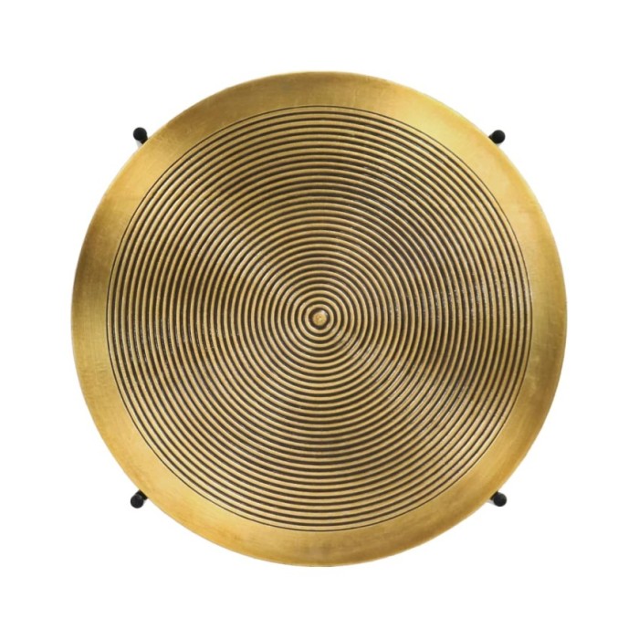 Ensemble de tables 2 pcs MDF recouvert de laiton