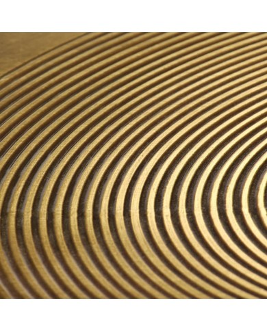 Ensemble de tables 2 pcs MDF recouvert de laiton