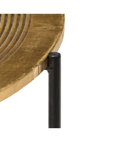 Ensemble de tables 2 pcs MDF recouvert de laiton