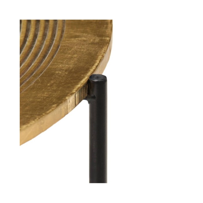 Ensemble de tables 2 pcs MDF recouvert de laiton