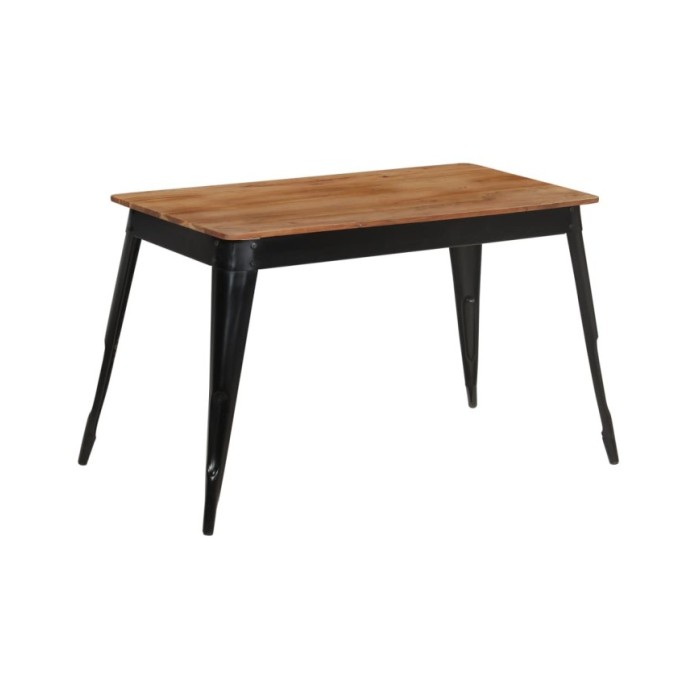 Table de salle à manger Bois d'acacia et acier 120x60x76 cm