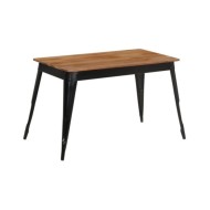 Table de salle à manger Bois d'acacia et acier 120x60x76 cm