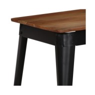 Table de salle à manger Bois d'acacia et acier 120x60x76 cm