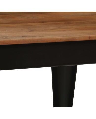 Table de salle à manger Bois d'acacia et acier 120x60x76 cm
