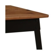 Table de salle à manger Bois d'acacia et acier 120x60x76 cm