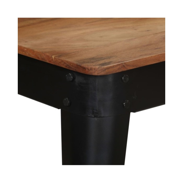 Table de salle à manger Bois d'acacia et acier 120x60x76 cm