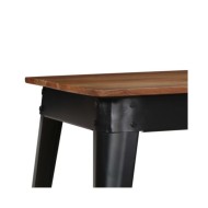 Table de salle à manger Bois d'acacia et acier 120x60x76 cm