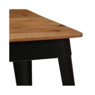 Table de salle à manger Bois d'acacia et acier 120x60x76 cm