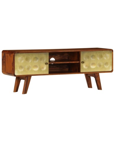 Meuble TV Bois de Sesham massif 120 x 30 x 45 cm