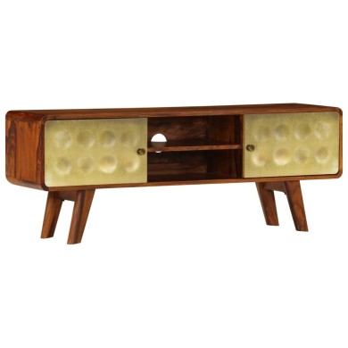 Meuble TV Bois de Sesham massif 120 x 30 x 45 cm