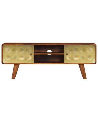 Meuble TV Bois de Sesham massif 120 x 30 x 45 cm