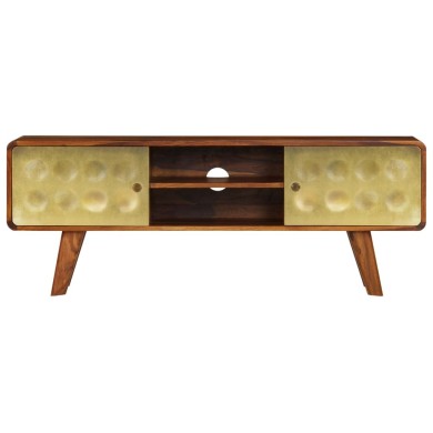 Meuble TV Bois de Sesham massif 120 x 30 x 45 cm