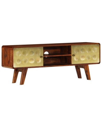 Meuble TV Bois de Sesham massif 120 x 30 x 45 cm