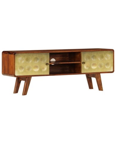 Meuble TV Bois de Sesham massif 120 x 30 x 45 cm