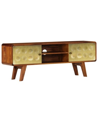 Meuble TV Bois de Sesham massif 120 x 30 x 45 cm