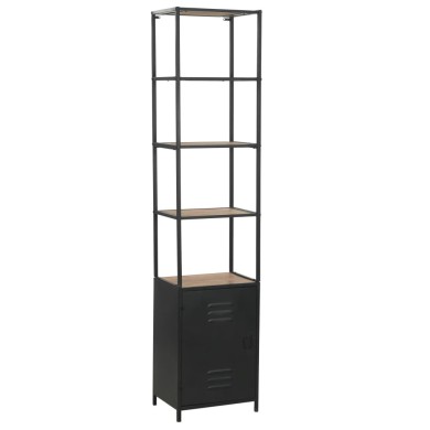 Bibliothèque Bois de sapin massif et acier 40,5 x 32,5 x 180 cm