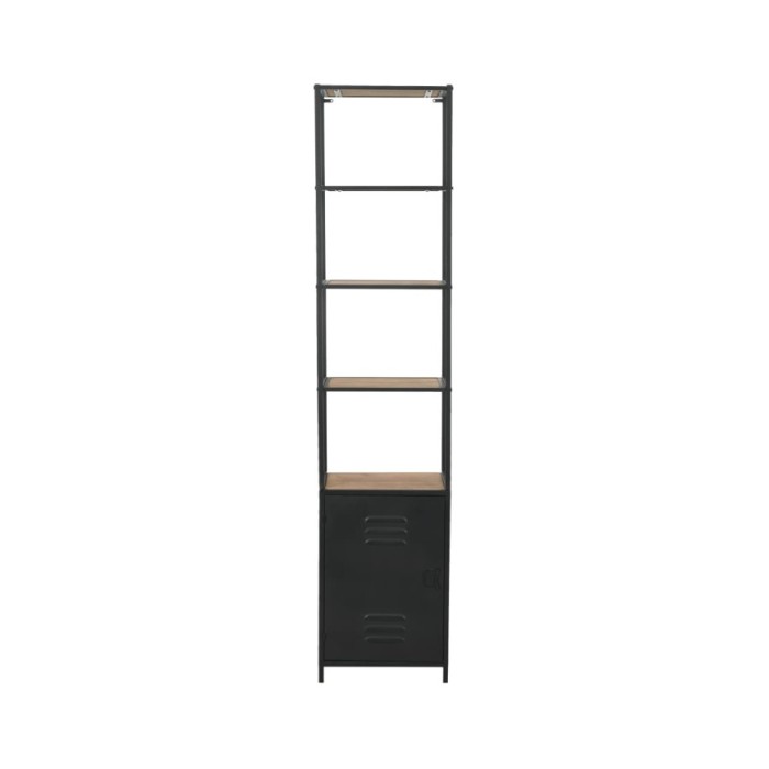 Bibliothèque Bois de sapin massif et acier 40,5 x 32,5 x 180 cm