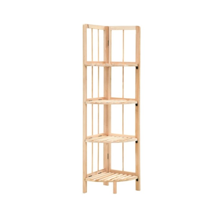 Étagère d'angle Bois de cèdre 27 x 27 x 110 cm