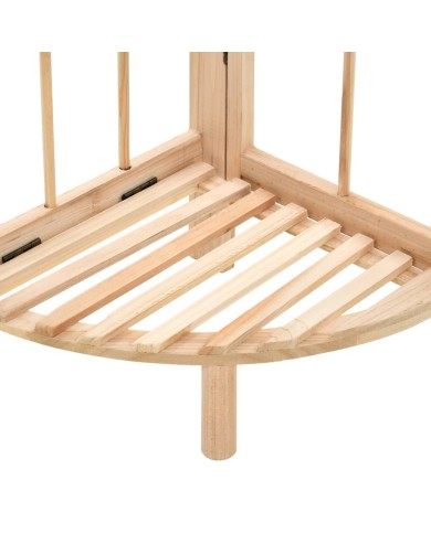 Étagère d'angle Bois de cèdre 27 x 27 x 110 cm