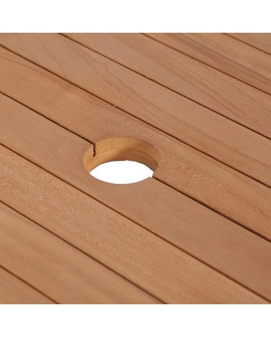 Meuble de salle de bains avec 4 paniers Teck massif 132x45x75cm