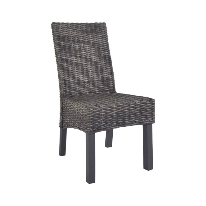 Chaises à dîner 2 pcs Marron Rotin kubu et bois de manguier