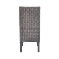 Chaises à dîner 2 pcs Marron Rotin kubu et bois de manguier