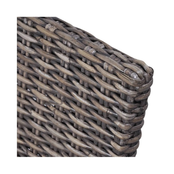Chaises à dîner 2 pcs Marron Rotin kubu et bois de manguier