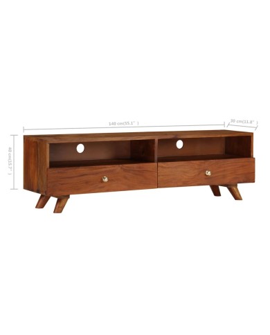 Meuble TV Bois de récupération solide 140 x 30 x 40 cm