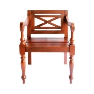 Chaises Batavia 2 pcs Marron foncé Bois d'acajou solide