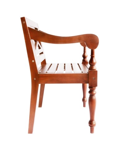 Chaises Batavia 2 pcs Marron foncé Bois d'acajou solide