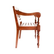 Chaises Batavia 2 pcs Marron foncé Bois d'acajou solide