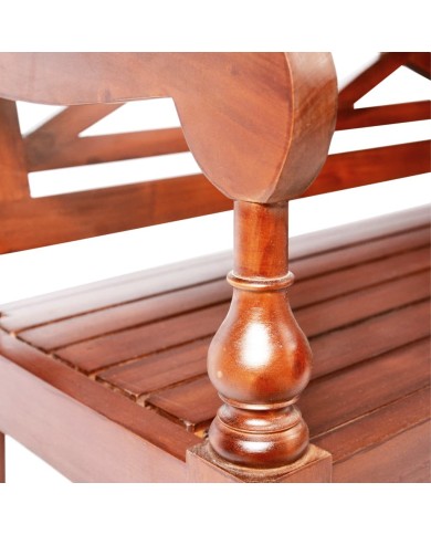 Chaises Batavia 2 pcs Marron foncé Bois d'acajou solide