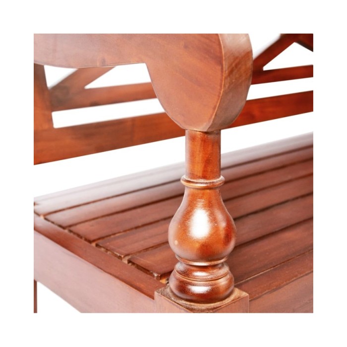 Chaises Batavia 2 pcs Marron foncé Bois d'acajou solide