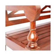 Chaises Batavia 2 pcs Marron foncé Bois d'acajou solide