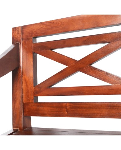 Chaises Batavia 2 pcs Marron foncé Bois d'acajou solide