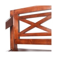 Chaises Batavia 2 pcs Marron foncé Bois d'acajou solide