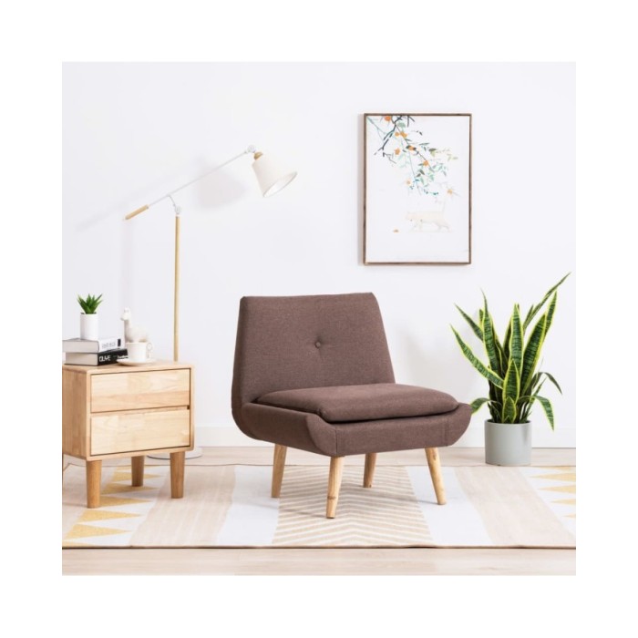 Fauteuil sans accoudoirs Marron Tissu
