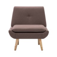 Fauteuil sans accoudoirs Marron Tissu