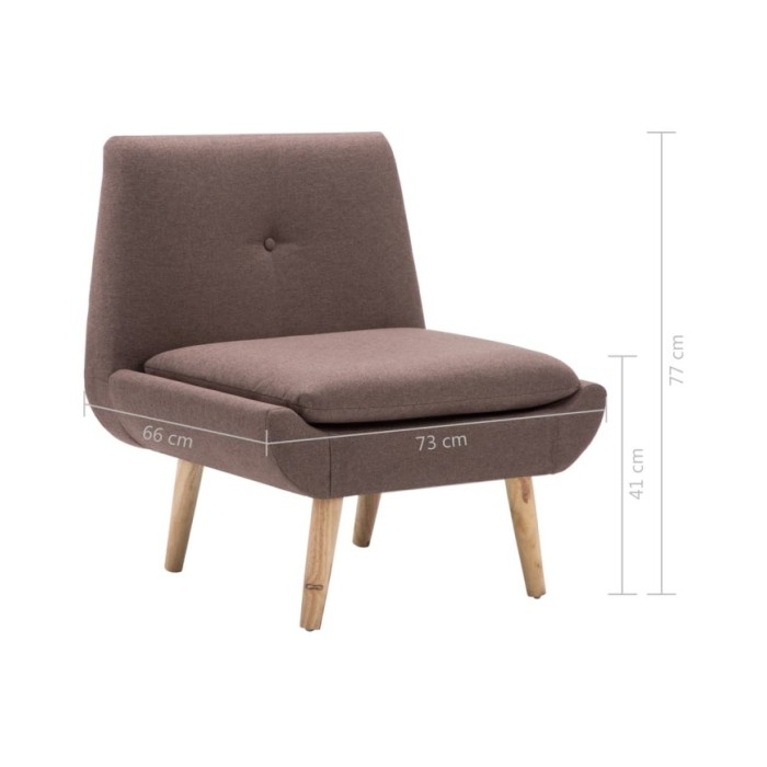 Fauteuil sans accoudoirs Marron Tissu