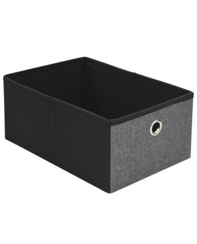 Banc de rangement pliable Faux lin 76 x 38 x 38 cm Gris foncé