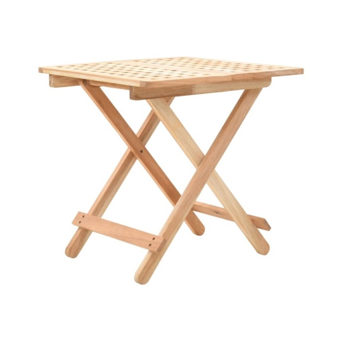 Table d'appoint pliante 50 x 50 x 49 cm Bois de noyer massif
