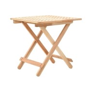 Table d'appoint pliante 50 x 50 x 49 cm Bois de noyer massif