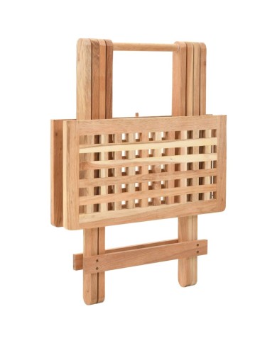 Table d'appoint pliante 50 x 50 x 49 cm Bois de noyer massif