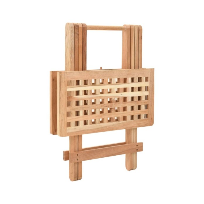 Table d'appoint pliante 50 x 50 x 49 cm Bois de noyer massif