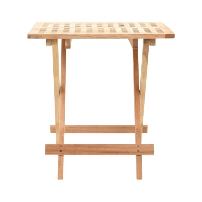 Table d'appoint pliante 50 x 50 x 49 cm Bois de noyer massif