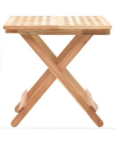 Table d'appoint pliante 50 x 50 x 49 cm Bois de noyer massif